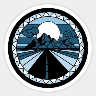 Mountainous landscape Sticker